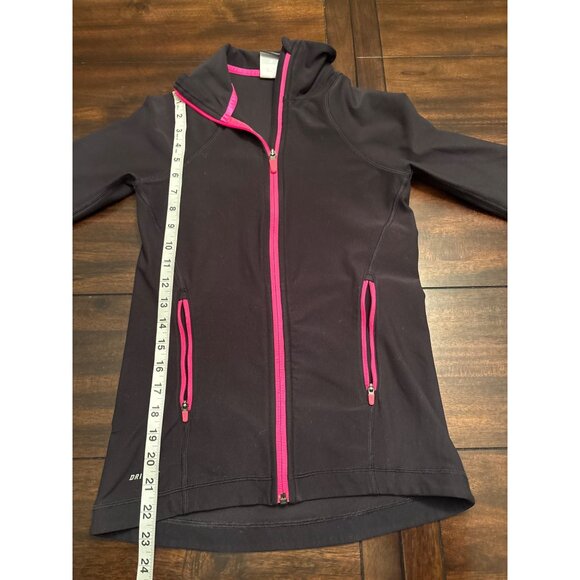 Nike Dri-Fit Womens Full Zip Jacket Size S Black & Pink Runninng Fitness - Picture 5 of 6